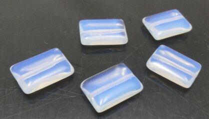Opal biały, opalit - prostokąt 14x10mm
