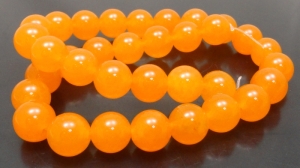 Jadeit - kula 12mm - pomarańczowy