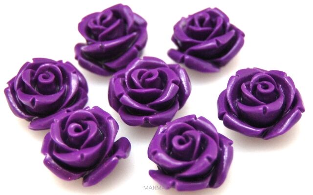 Koral - różyczka fioletowa 14mm