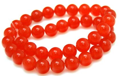 Jadeit - kula 10mm - pomarańczowy