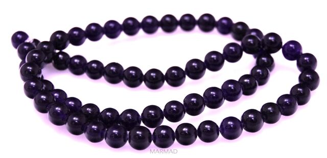 Jadeit - kula 6mm - ciemny fiolet