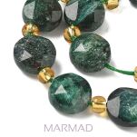 Szmaragd - fasetowany- moneta- 10mm x 5,5mm - 4