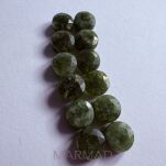 Turmalin - fasetowany naturalny- moneta 10x6mm- zielony - 2