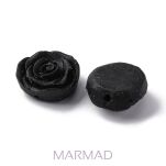 Cynober czarny- róża 19,5x18,5x8,5mm - 2