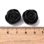 Cynober czarny- róża 19,5x18,5x8,5mm - 3