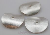 Talerzyk satynowy - 24mm - miedź posrebrzana