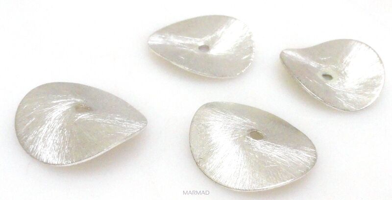 Talerzyk satynowy - 24mm - miedź posrebrzana