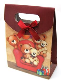 Torebka na prezent - misie na kanapie