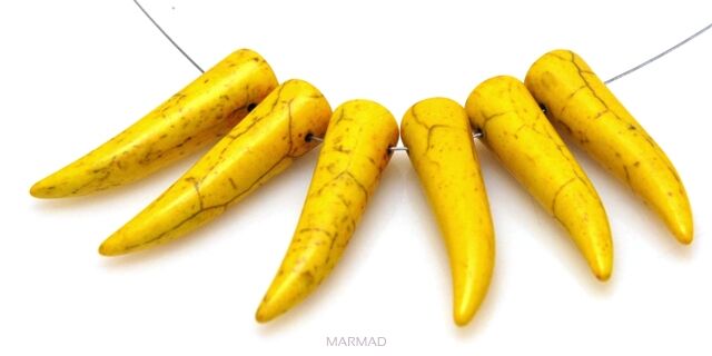 Howlit - kieł 40x10mm - żółty