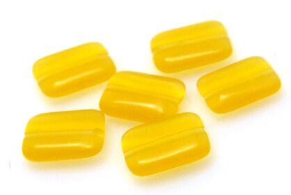 Kocie oko- uleksytowe - prostokąt 13x10mm - żółty