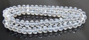 Kryształki fasetowane - oponka 10x7mm - crystal