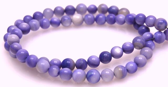 Naturalna masa perłowa wrzos - kula 6mm