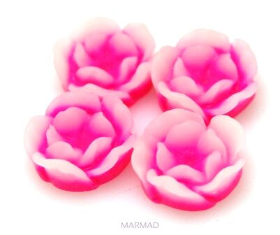 Kaboszon - różyczka różowa 12mm