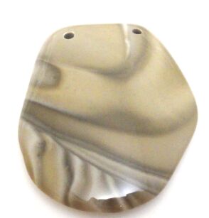 Krzemień pasiasty - na wisior - 47x39mm - dwa otwory