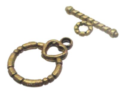 Zapięcie do korali - antyczny brąz