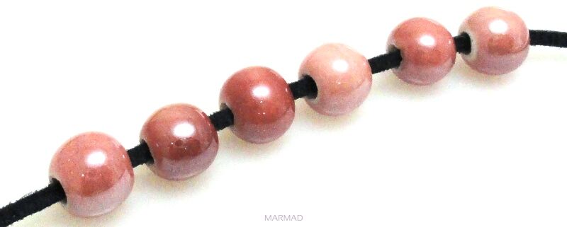 Ceramika - kula 8mm - pastelowy róż