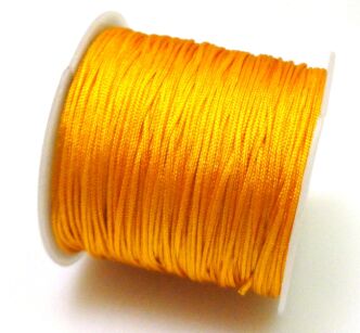 Sznurek bawełniany satynowy 0,7mm - żółty słoneczny