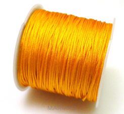 Sznurek bawełniany satynowy 0,7mm - żółty słoneczny
