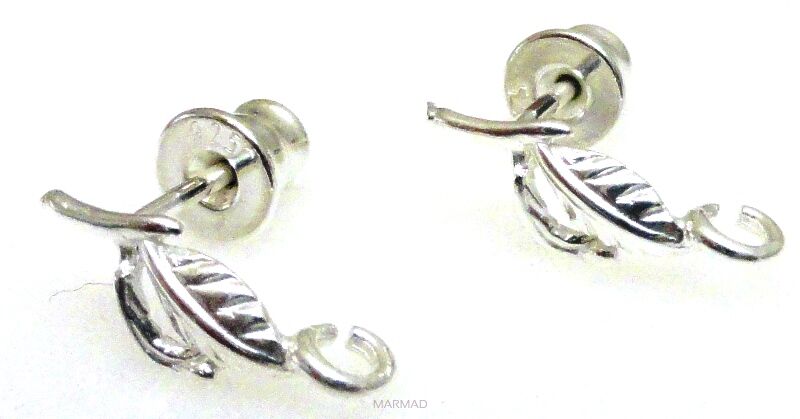 Bigle - ozdobny sztyft w komplecie z tulejką - srebro 925 - 1 para