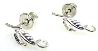 Bigle - ozdobny sztyft w komplecie z tulejką - srebro 925 - 1 para