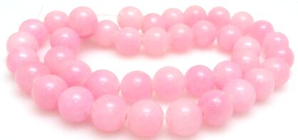 Jadeit Mashan - kule 10mm -  różowy