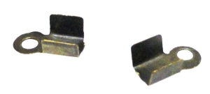 Końcówki do zaciskania 4mm - 1 para - antyczny ciemny brąz