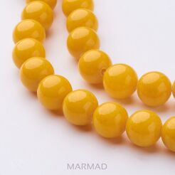 Jadeit Mashan - kule 10mm- żółty morelowy