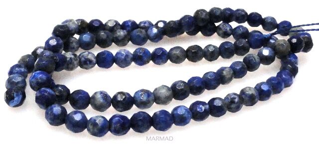 Lapis lazuli fasetowany - kula 4mm