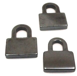 Hematyt - zawieszka kłódka 25x18mm - jakość B