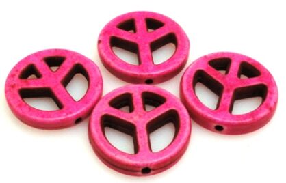 Howlit - znak pokoju 20mm - różowy