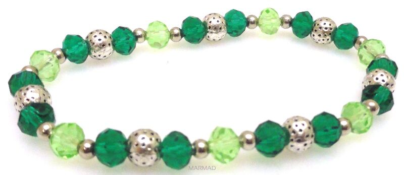 Bransoleta - kryształki fasetowane - 17,5cm