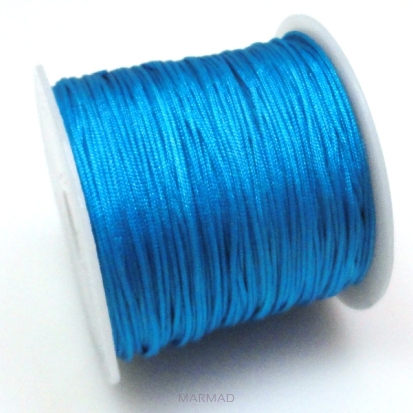 Sznurek bawełniany satynowy 0,7mm - niebieski