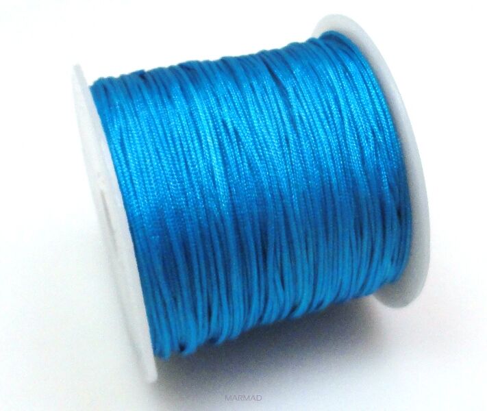 Sznurek bawełniany satynowy 0,7mm - niebieski