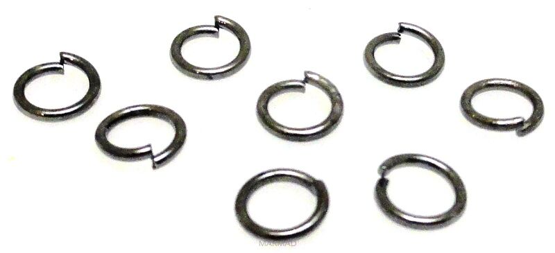 Kółeczka-ogniwka cięte 6mm - grafitowe