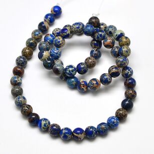 Jaspis cesarski niebieski - kula 6mm