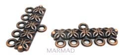 Wieszak, zapięcie, krawatka 25x12mm - red copper