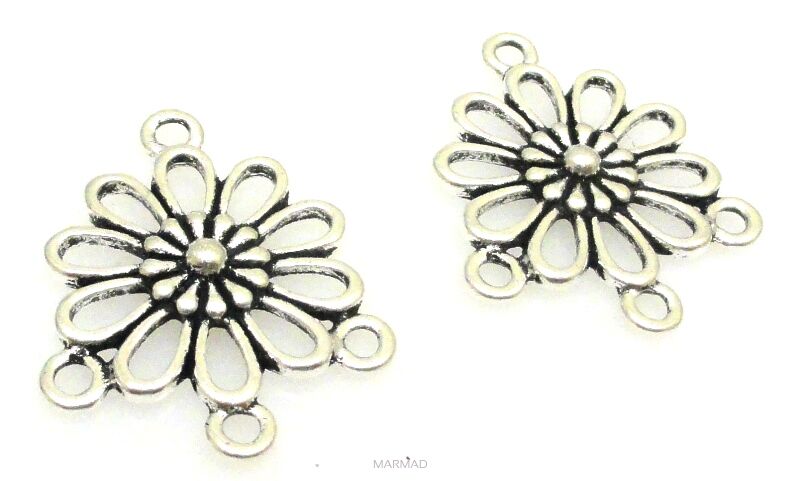 FILIGRAN Baza do kolczyków i wisiorków kwiatek 23x18mm