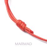 Baza do bransoletki- regulowany sznurek woskowany- czerwony - 3