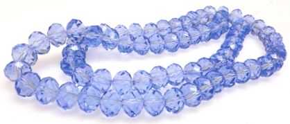 Kryształki fasetowane - oponka 10x7mm - niebieskie