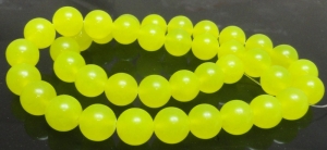 Jadeit - kula 10mm - seledynowo cytrynowy