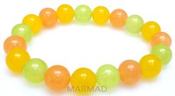 Bransoletka - kolorowy jadeit kule 10mm - 17cm