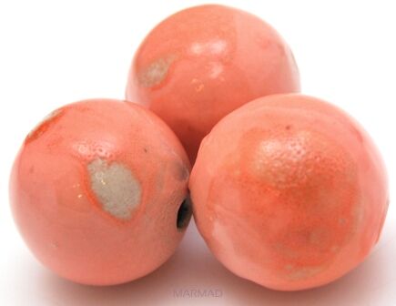 Ceramika przecierana łososiowa - kula 30mm