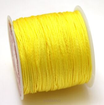 Sznurek bawełniany satynowy 0,8mm - żółty cytrynowy