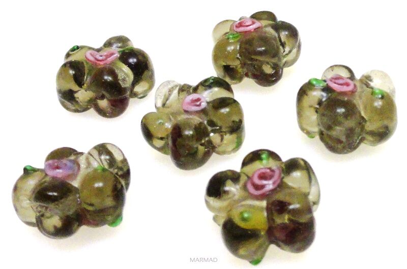 Szkło weneckie - kwiatek 14mm