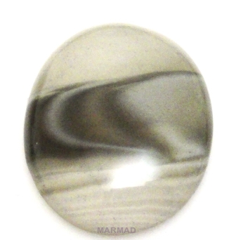 Kaboszon krzemień pasiasty owal 40x30x8mm