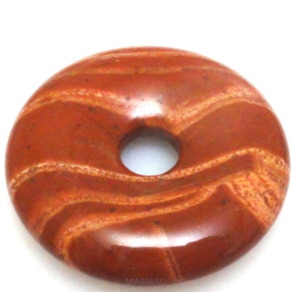 Jaspis czerwony - na zawieszkę - donut 30mm