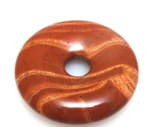 Jaspis czerwony - na zawieszkę - donut 30mm