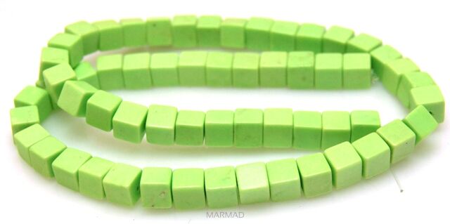 Howlit seledynowy - kostka 6x6mm