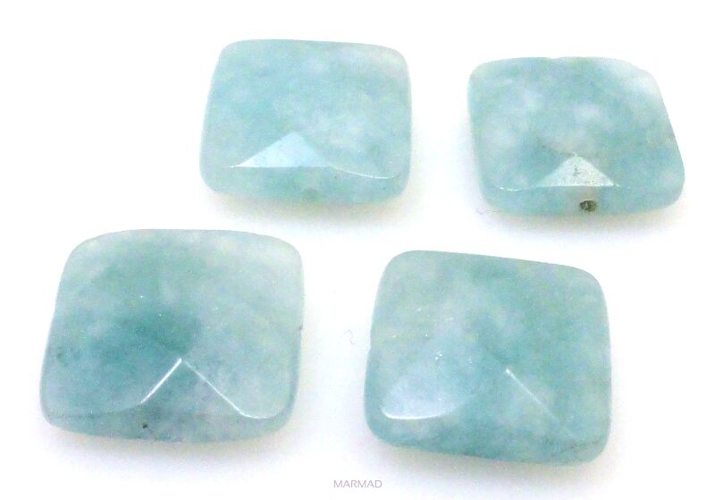 Kwarc niebieski fasetowany - kwadrat 16x16mm