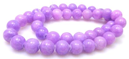 Jadeit Mashan - kule 10mm- lawendowy